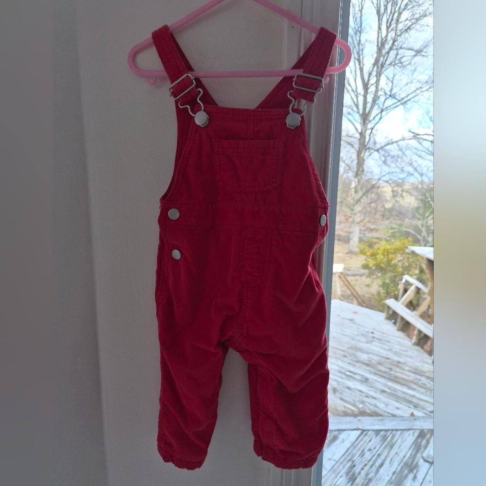 Hanna Andersson Red Corduroy Overalls